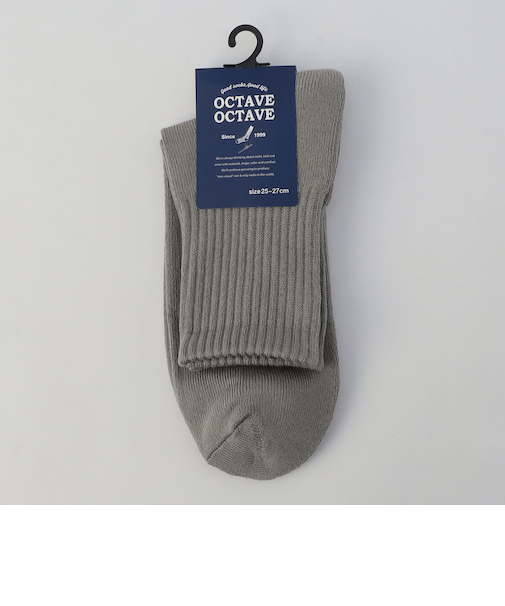 【OCTAVE OCTAVE】底パイル無地ソックス