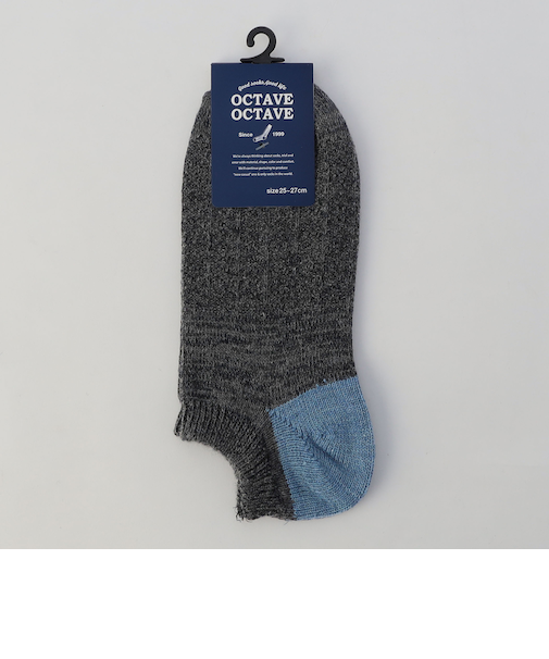【OCTAVE OCTAVE】ウォームヘリンボーン ソックス