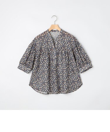 小花プリントブラウス