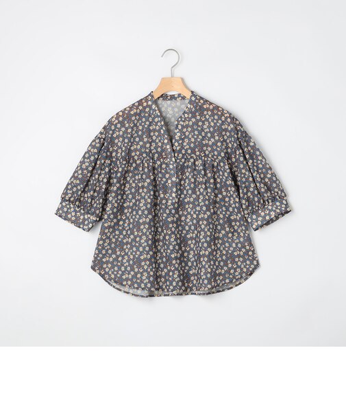 小花プリントブラウス