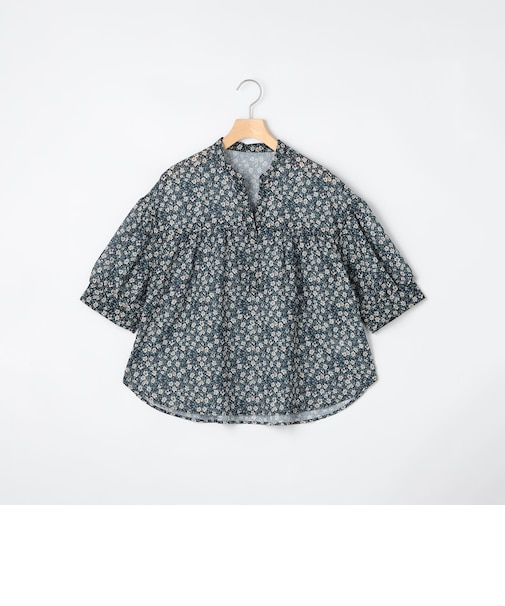 小花プリントブラウス