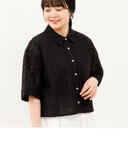 エンブロイダリーレースシャツ