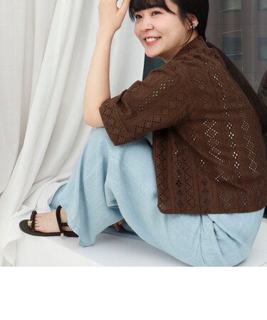 エンブロイダリーレースシャツ