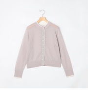 配色リネンタッチシアーカーディガン