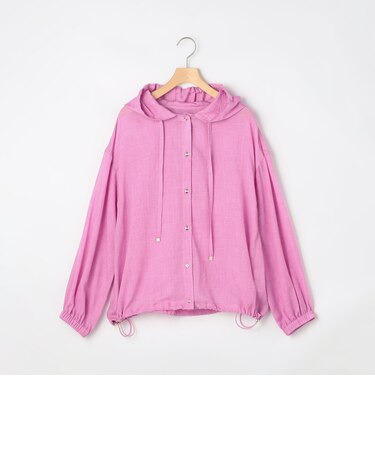 ボイルシャンブレーフード付きブラウス