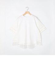 はしごレース異素材切替プルオーバー