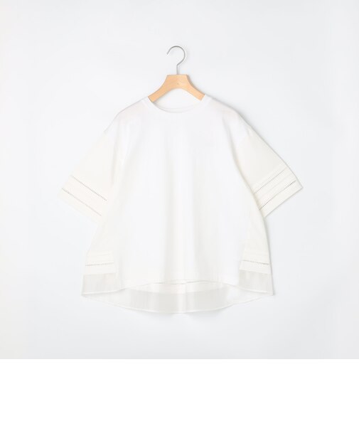 はしごレース異素材切替プルオーバー