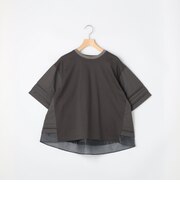 はしごレース異素材切替プルオーバー