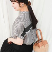 バックヨークテープ半袖ブラウス