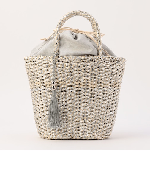 メタリックフィルムカゴバッグ