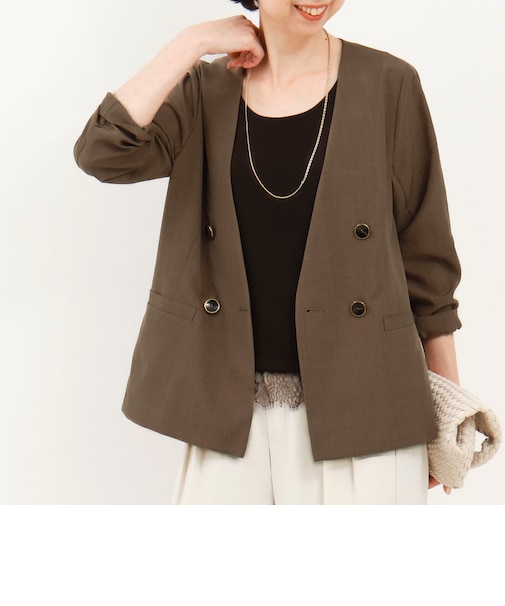 サップタンブラーノーカラージャケット