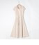 ウエストベルト開き襟ワンピース