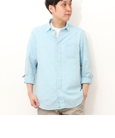 オリジナルリネンコットン レギュラーカラーシャツ