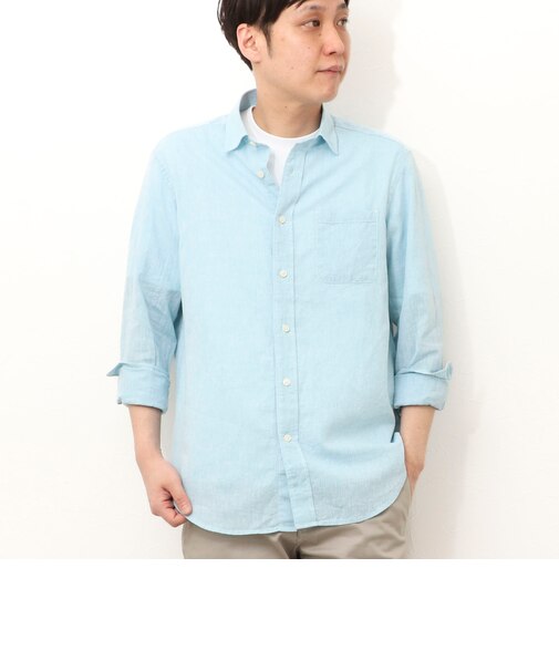 オリジナルリネンコットン レギュラーカラーシャツ