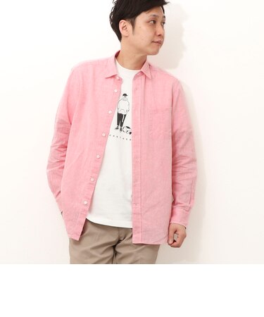 オリジナルリネンコットン レギュラーカラーシャツ