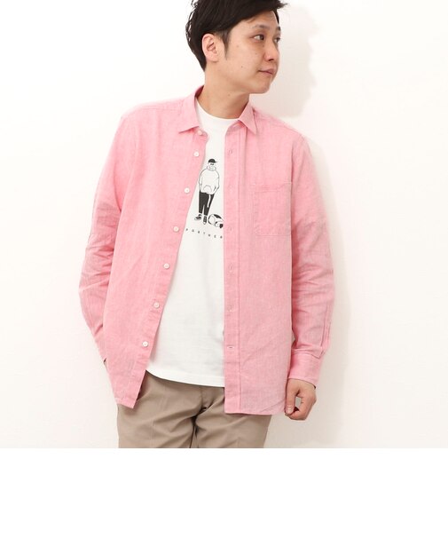 オリジナルリネンコットン レギュラーカラーシャツ