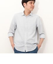 サッカープリント　レギュラーカラーシャツ