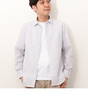 サッカープリント　レギュラーカラーシャツ