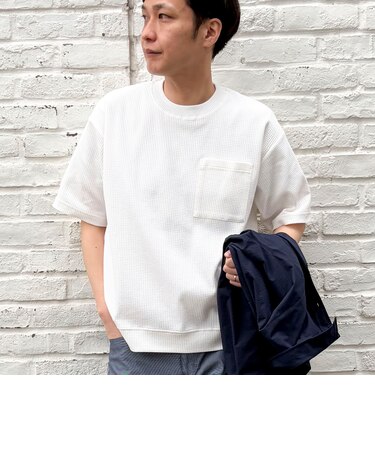 《吸水速乾》PERFECTEXドライワッフル　クルーネック　Tシャツ