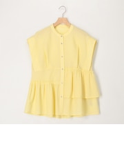 ワンダーウェーブクロスアシメペプラムブラウス