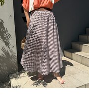 チェックサークルスリットスカート