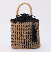 タッセル付き巾着トートバッグ