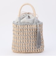 タッセル付き巾着トートバッグ