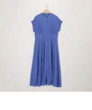 麻調フィット＆フレアワンピース