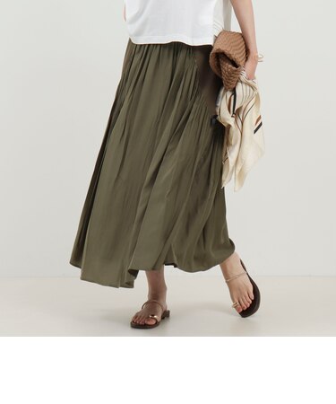 ギャザー切替スカート