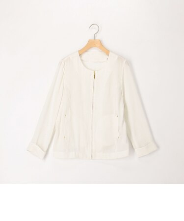 撥水クールタッチノーカラーブルゾン