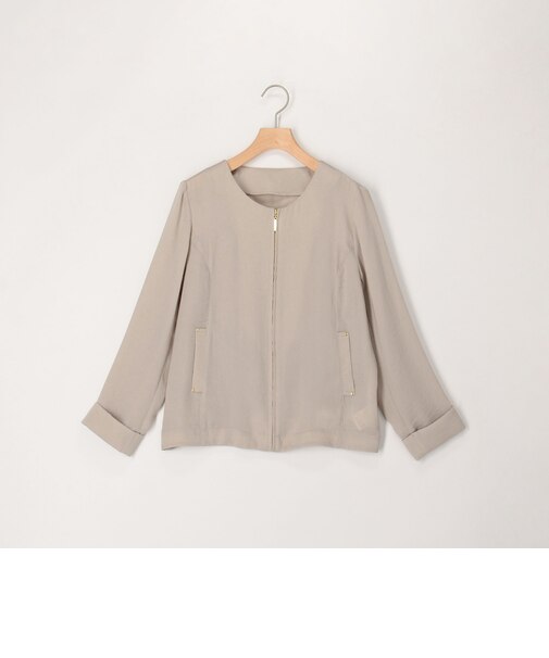 撥水クールタッチノーカラーブルゾン