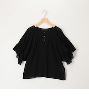 麻調シアーボイル2WAYブラウス