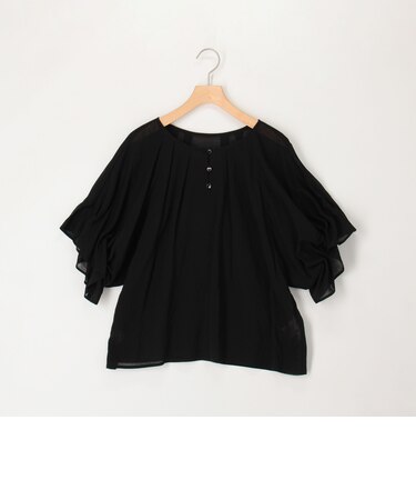 麻調シアーボイル2WAYブラウス