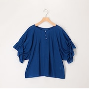 麻調シアーボイル2WAYブラウス