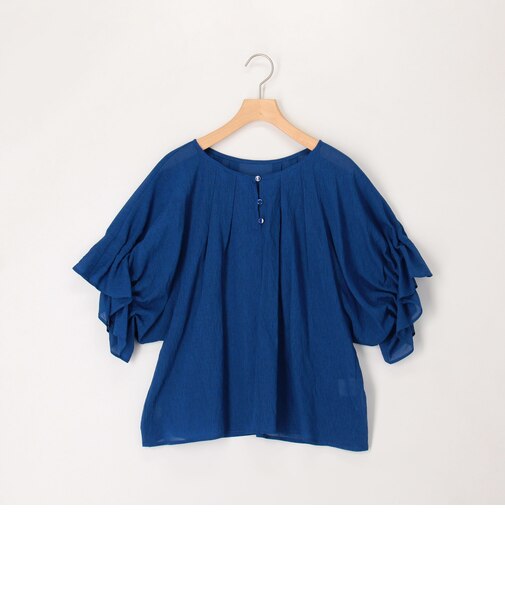 麻調シアーボイル2WAYブラウス