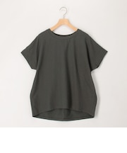 麻調ジャージー袖口ダブルTシャツ