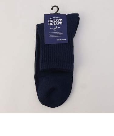 【OCTAVE OCTAVE】底パイル無地リブソックス