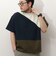 スエード×ポンチパネル切り替えTee