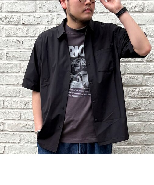 《セットアップ対応》《接触冷感》《撥水》【FlexEase】イージーシャツ　半袖