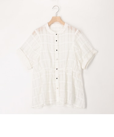 ラメシアーチェックブラウス