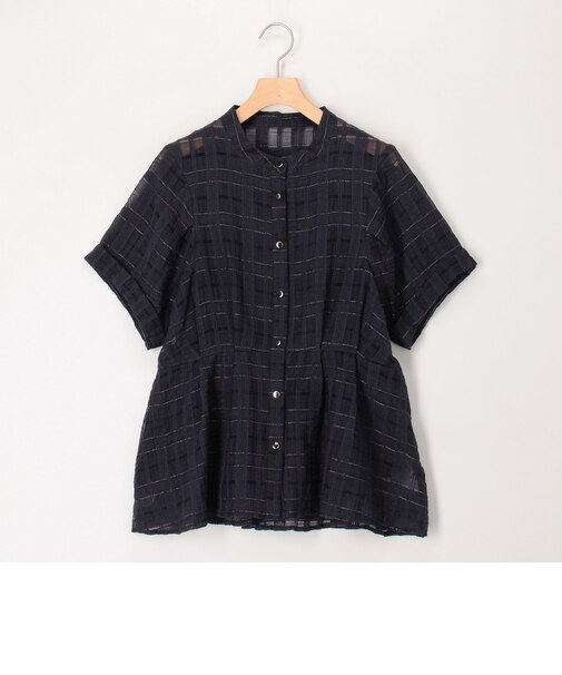 ラメシアーチェックブラウス