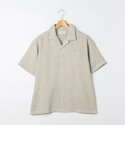 サマーツイード　半袖　オープンカラーシャツ