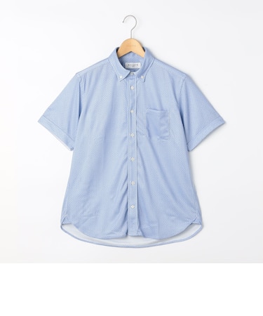 《ビジカジ対応》カノコプリントテープBD　半袖シャツ