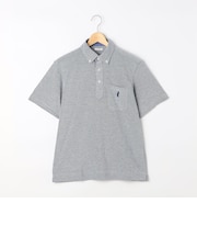 リネン混メランジカノコ　クマ刺繍BDポロ