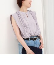 《セットアップ対応》シルキーローンフリルブラウス