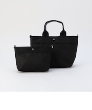 ジップポーチ付きナイロン2WAYトートバッグ