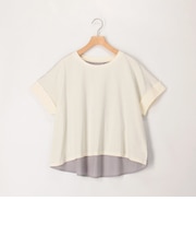 異素材バイカラーＴシャツ