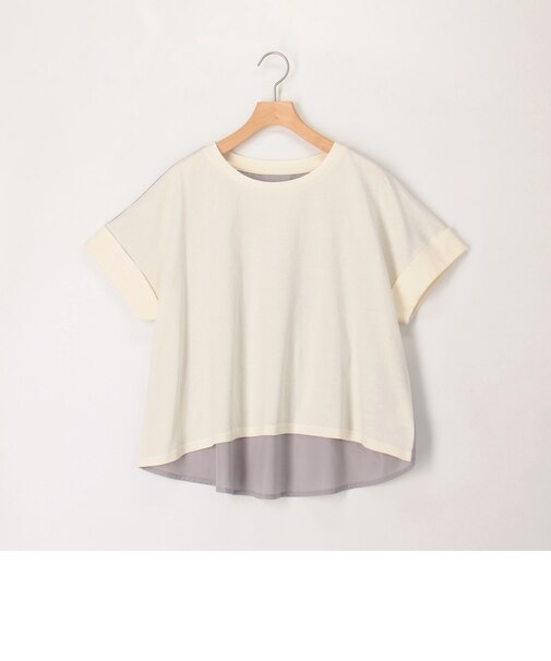 異素材バイカラーＴシャツ