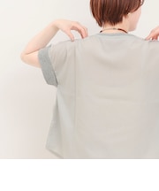 異素材バイカラーＴシャツ
