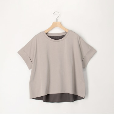 異素材バイカラーＴシャツ